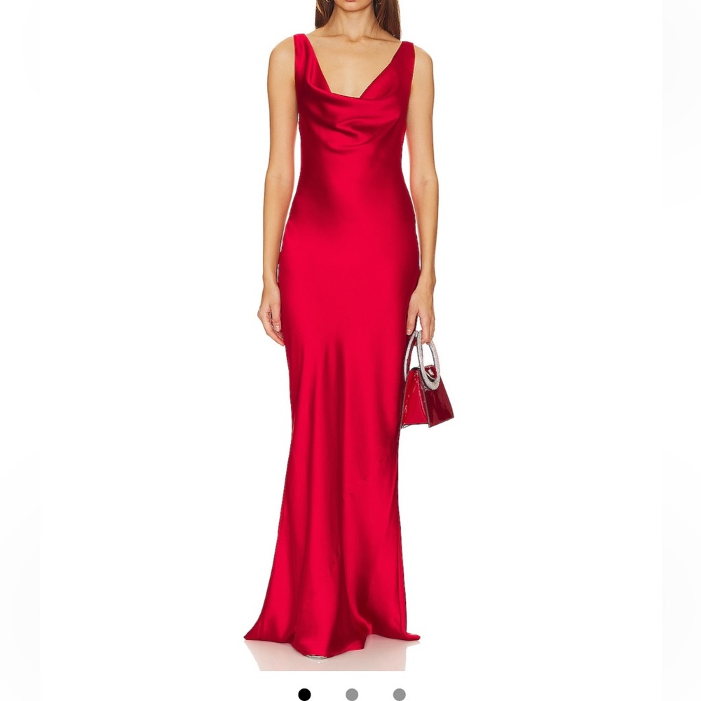 Norma Kamali Deep Drape Neck Gown - Cocktail Black Tie